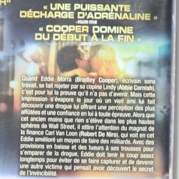 Limitless DVD Movie Starring Bradley Cooper, Abbie Cornish and Robert Diniro - Picture 4 of 4